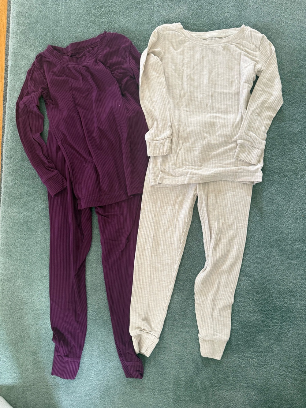 Set of 2 Ribbed Little Sleepies Pajama Sets